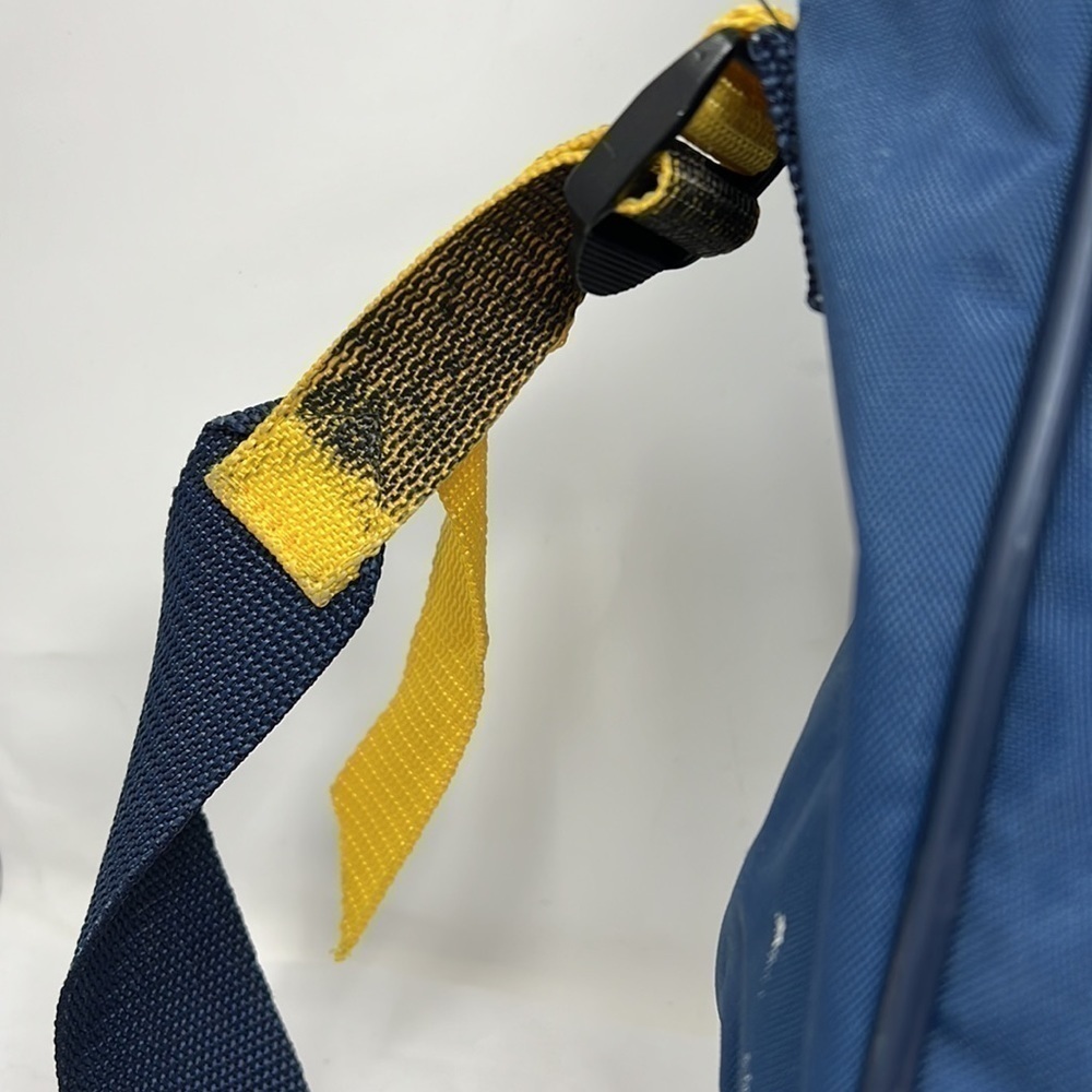 Emilio Pucci 1970’s Nylon Blue Yellow Crossbody Large Zip Tote Bag - Picture 7 of 12